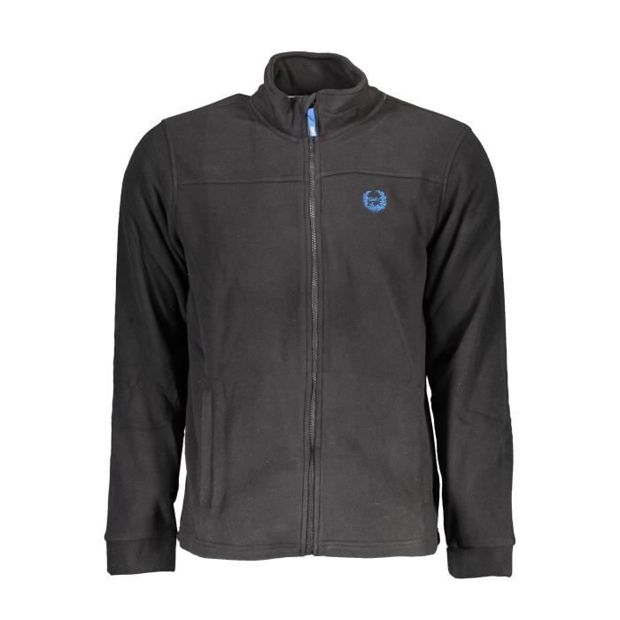 Pull molleton GIAN MARCO VENTURI Homme Noir Col montant Noir Cdiscount Pret a Porter