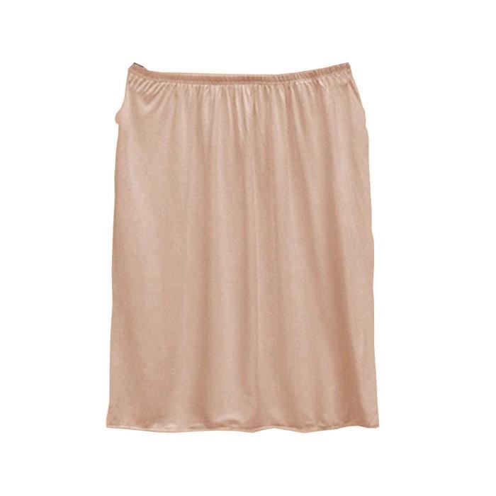 Jupe Jupon court en Satin extensible pour femme Skin B18780 Blanc Blanc Cdiscount Pret a Porter