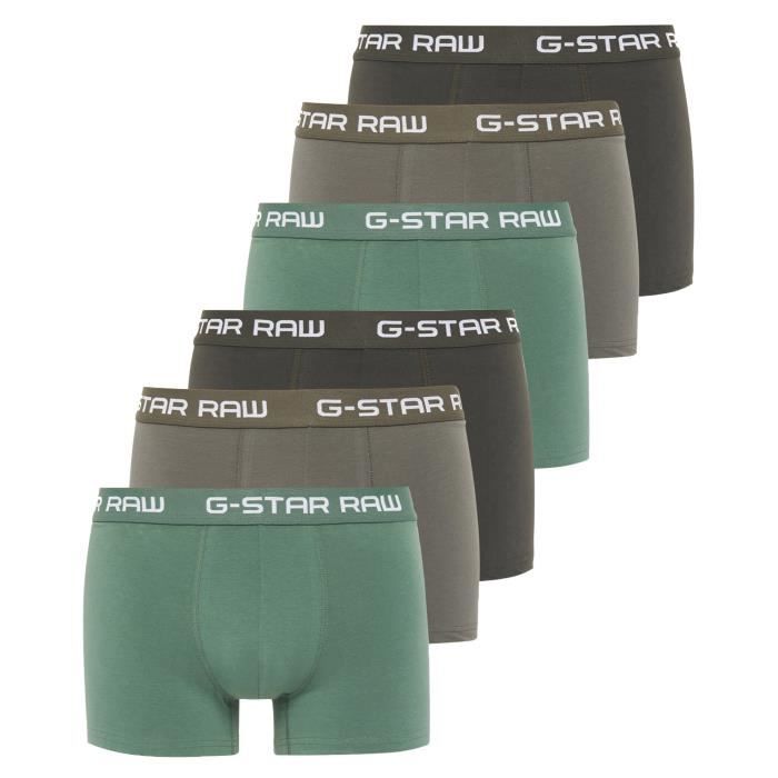 G STAR RAW Calecon Homme Paquet de 6 Vert gris Cdiscount Pret a Porter
