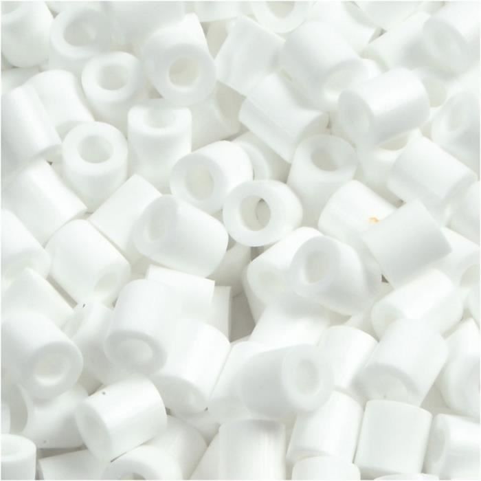 Perles à repasser - Midi - 5 x 5 mm - 1000 pcs - Blanc - Écologique et
