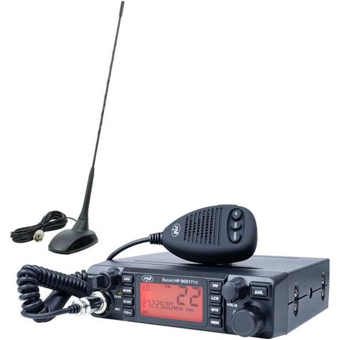 Antenne CB PNI Extra 40 Avec Support Magnétique - 45 Cm De Hauteur - Câble De 4 M Inclus - Faible ROS (1.0)
