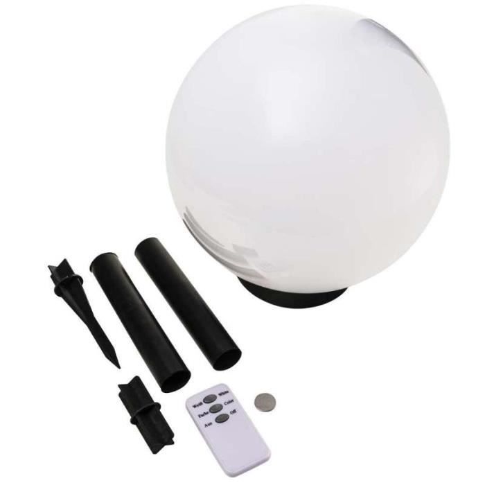 Lampe Boule 25 Cm Solaire Avec Telecommande Achat Vente Lampe