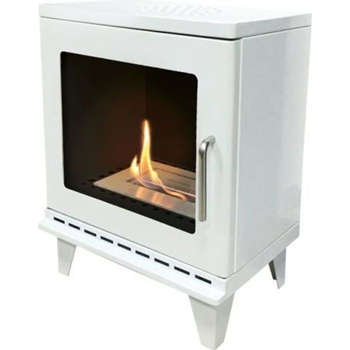 Thesis Un Poele Bio Ethanol Blanc Equipe D Une Large Vitre