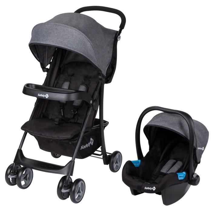 SAFETY 1ST Poussette 2 en 1 ultra compacte Nice Ride, Pack poussette + Cosi,  4 roues, Black Chic - Cdiscount Puériculture & Eveil bébé