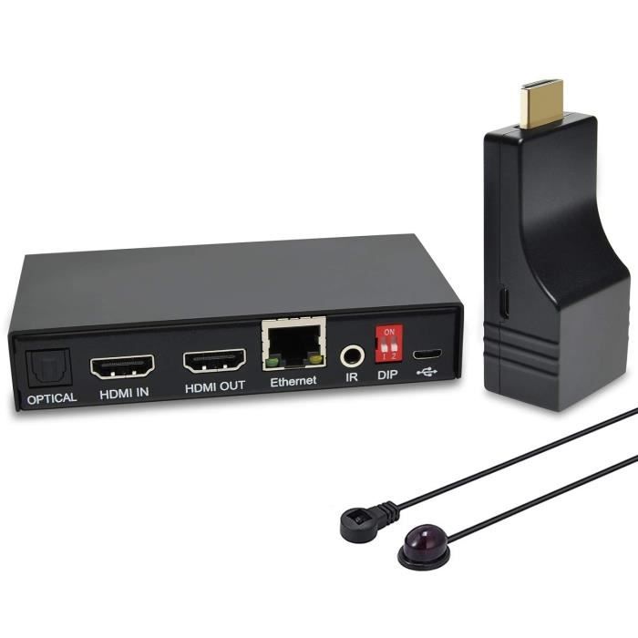 Extenseur HDMI 1080P sur Câble de Réseau CAT6 60M avec Contrôle IR