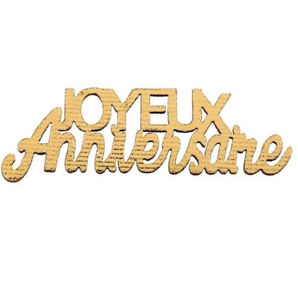 1 Paquet De 10 Lettres En Bois Joyeux Anniversaire Or Metal Pour Decoration Ref 7405 Cdiscount Maison