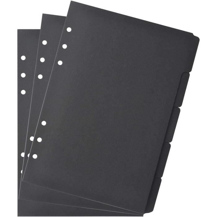 Intercalaires Cartonnés A4 - Lot De 5 (10 Feuilles) - 11 Trous - Inscriptibles - Multicolores