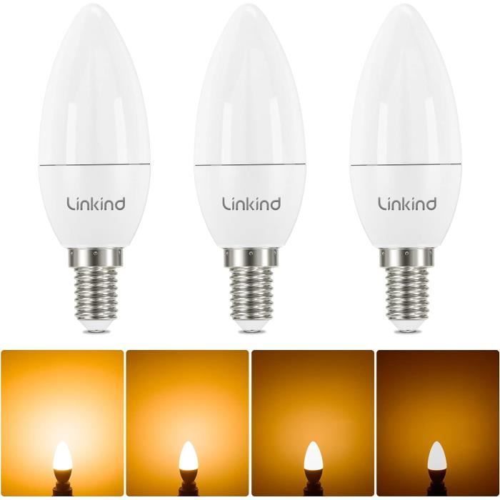 Ampoule LED E14 Dimmable 4.2w equivalent a 40W Blanc Chaud 2700K Ampoule Forme Bougie B35 avec Petit Culot a Vis S264 Cdiscount Maison