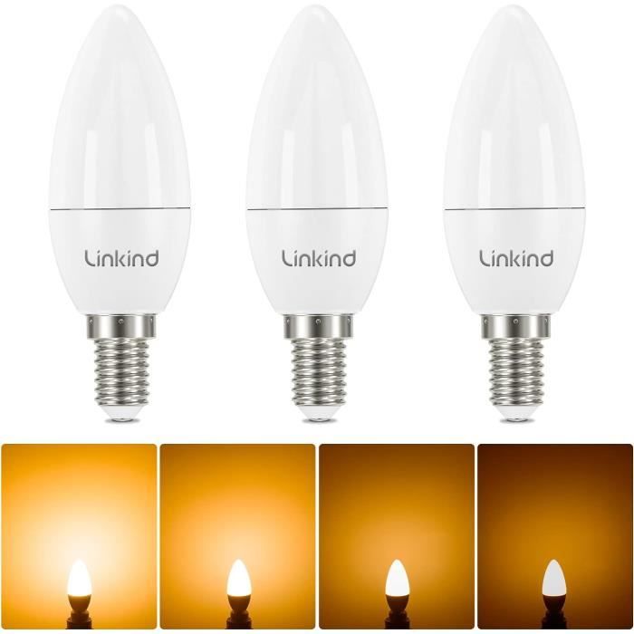 Ampoule LED E14 Dimmable, 4.2w équivalent à 40W, Blanc Chaud 2700K