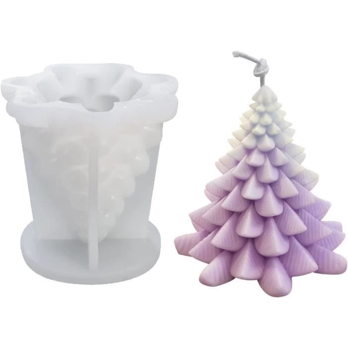 Moules à Bougies En Silicone Père Noël & Élan - Lot De 2 - Qualité Alimentaire, Pour DIY, Chocolat, Savon