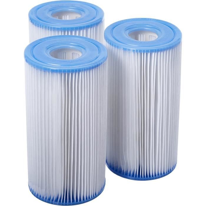 Intex Lot De 2 Cartouches Filtres Type A - Pour Piscines Hors-sol, Compatible Pompes 530-1500 GPH