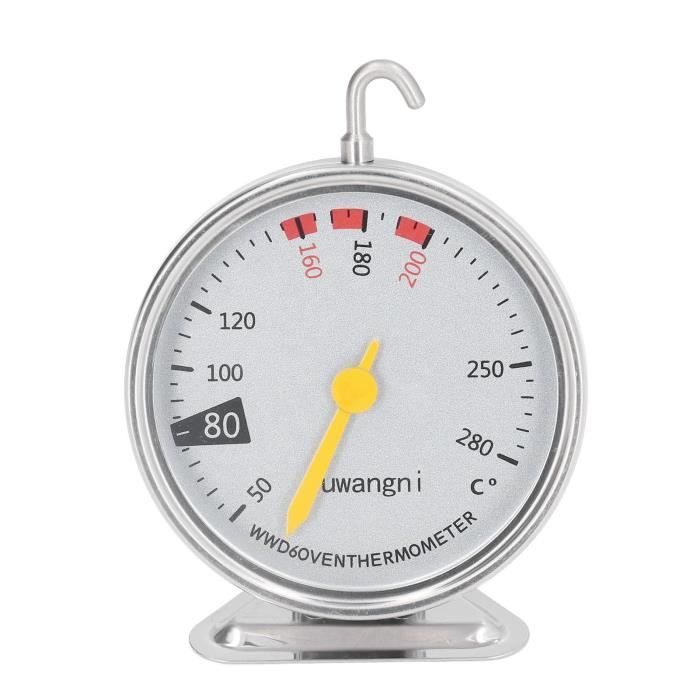 Maoww Friteuse en Acier Inoxydable Four Thermomètre Ustensiles de Cuisine Poignée Résistante à la Chaleur Jauge de Température pour Grillades
