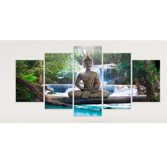 TEMPSA Bouddha Zen Paysage Peinture Impression sur toile Moderne Image Wall  Art Décor Maison SANS CSDRE VERT - Achat / Vente tableau - toile - Cdiscount