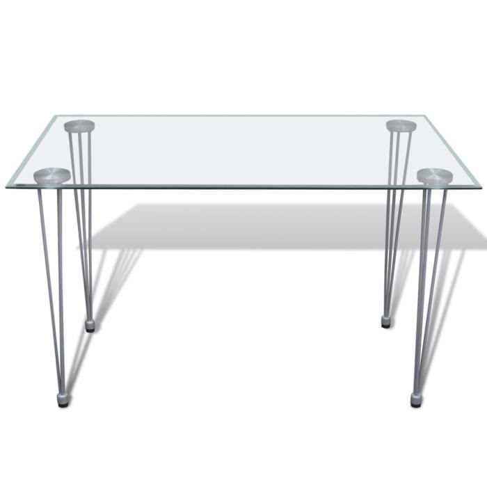 Table A Manger Design Transparent En Verre Manarola Amazon Fr