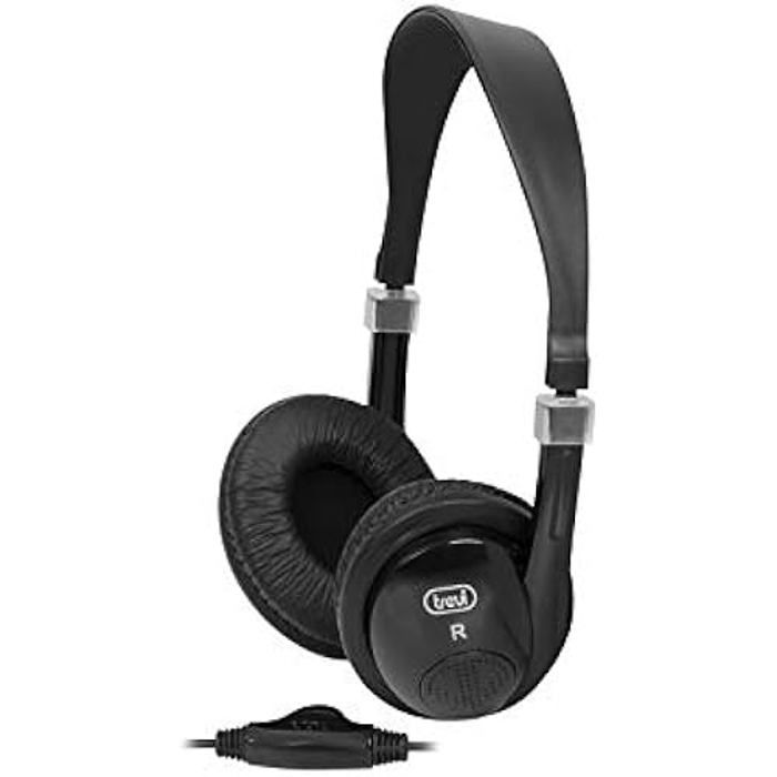 Casque TV TREVI HTV636 avec contrôle du volume et câble de 5 m - Noir