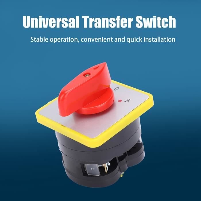 Minifinker Commutateur Inverseur AC 660V 20A 2-Position 4 Bornes Commutateur De Commande De