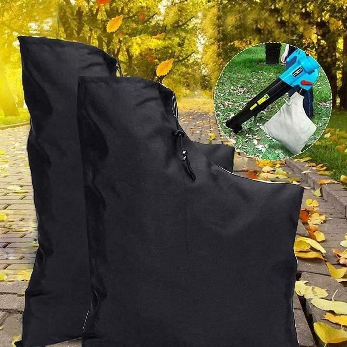 Sac Aspirateur/souffleur Universel Grand Capacité 60x44cm – Tissu Oxford Résistant – Cordon Serrage, Fermeture éclair – Pour Jardin, Parc – MEISO