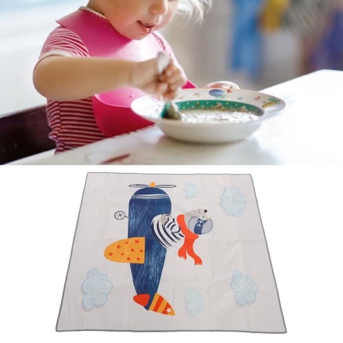 Zerodis Silicone Cartoon Pattern Baby Bib Portable Réglable