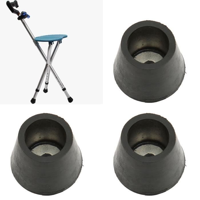 2 Embouts Caoutchouc Pour Tubes Fitness – 30/40/50 Mm – Housses D’extrémité Carrée, Noir