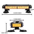 Barre Rampe LED Orange Stroboscopique Éclairage Sécurité Magnétique 12-24V 38cm-1