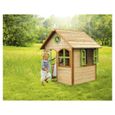 Maisonnette en bois pour enfant AXI Julia - FSC - Marron & vert - 118x120x175cm-1