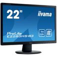 Ecran PC - IIYAMA ProLite E2283HS-B3 - 22" FHD - Dalle TN - 1ms - VGA/DisplayPort/HDMI-1