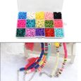 Perles pour bijoux en argile polymère - Multicolore - 2850Pcs - DIY bracelet et collier-1