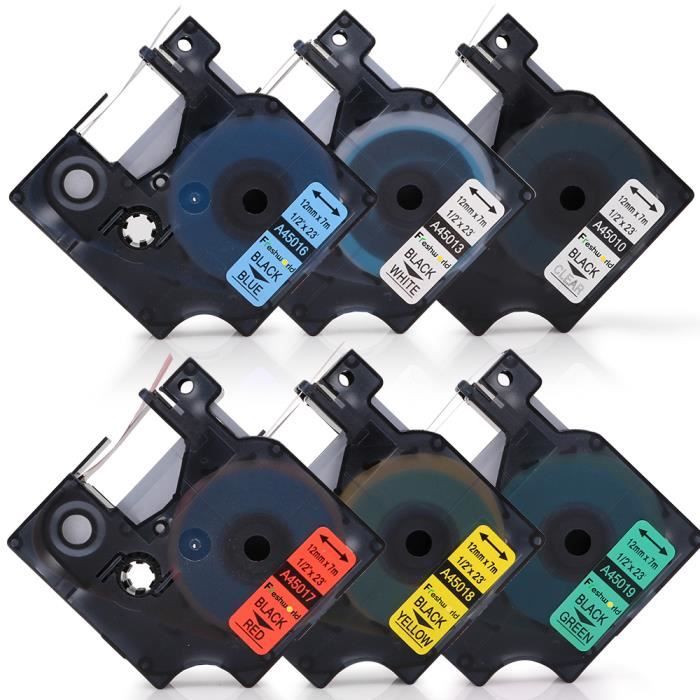 Ruban d'étiquettes compatible Dymo D1, 12mm, noir sur blanc, 45013  S0720530, pour étiqueteuse, pour imprimante DYMO LabelManager 160 280 -  AliExpress