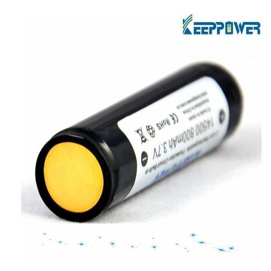 Keeppower 14500 - Batterie Li-ion de 800mAh, 3.7V protégée