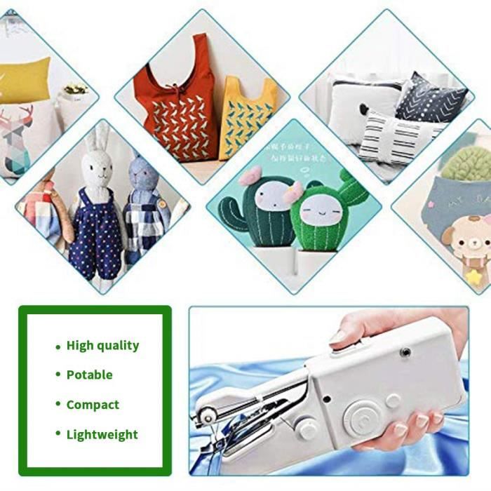 Machine à Coudre Portable Mini Electrique - Idéale Débutants Avec Kit Couture Et Chargeur