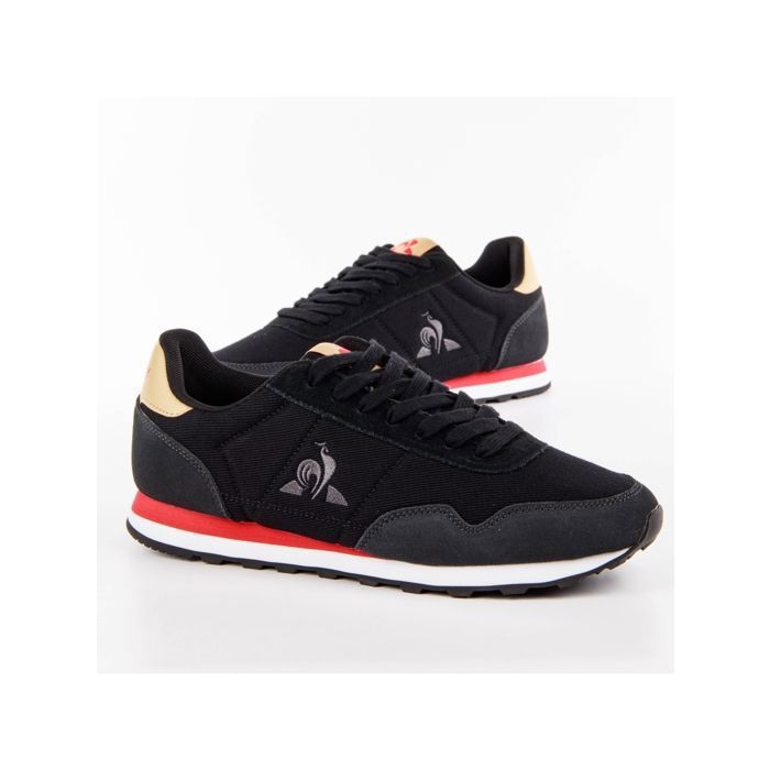 Baskets LE COQ SPORTIF Astra Noir Homme Lacets Textile