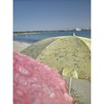 EZPELETA Parasol de plage Beach - Ø 180 cm - Cachemire rose Socle non inclus-2