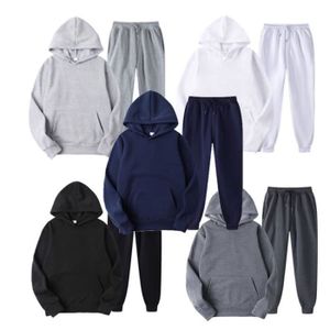 Survêtement Enfant 2 Pièces - Sweat à Capuche + Pantalon, 65% Coton, Tailles 100-170 Cm
