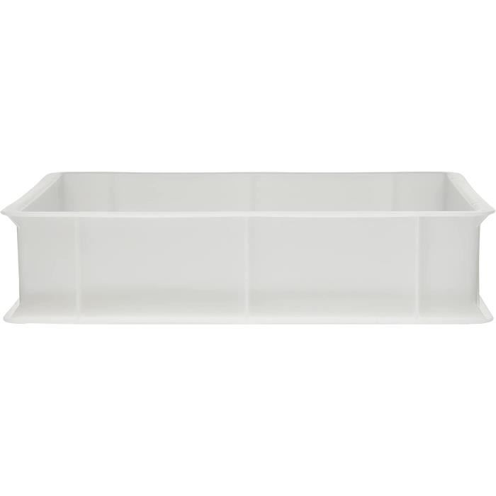 Bac à Pâte METRO Professional 10 L - Polyéthylène Blanc 40x30x10 Cm - Empilable, Micro-ondes, Lave-vaisselle, Congélation - 6
