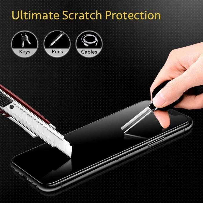 Protection écran Verre Trempé 9D Pour IPhone 12 Mini - Noir, Couverture Complète, Antichoc