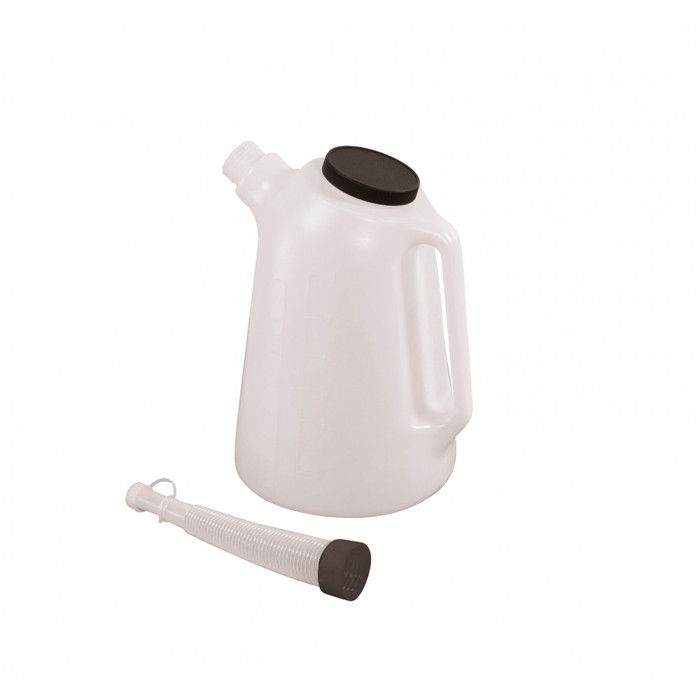 Broc Transparent 2 Litres Avec Bec Verseur - Pour Carburant, Huile - Gradué, Bouchon Inclus