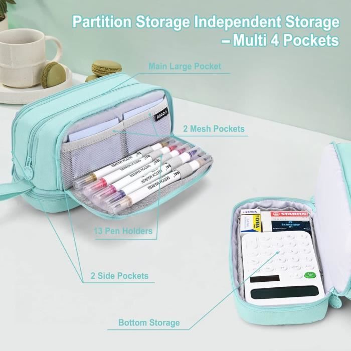 Calish Trousse Scolaire Trousse Grande Capacité Trousse Scolaire Fille