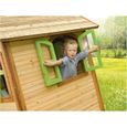 Maisonnette en bois pour enfant AXI Julia - FSC - Marron & vert - 118x120x175cm-3