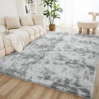 Bibykivn Tapis Shaggy Chambre 160x230 Cm - Moelleux Antidérapant Lavable Gris Foncé - Tapis Longs Poils Salon Couloir