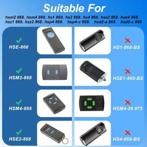 Télécommande De Garage à 4 Boutons, Compatible Avec Hormann 868MHz Hsm2
