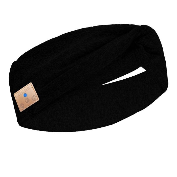 Bandeau De Sommeil Bluetooth Sans Fil - Écouteurs Intégrés - Masque Pour Les Yeux - Noir - Batterie Rechargeable