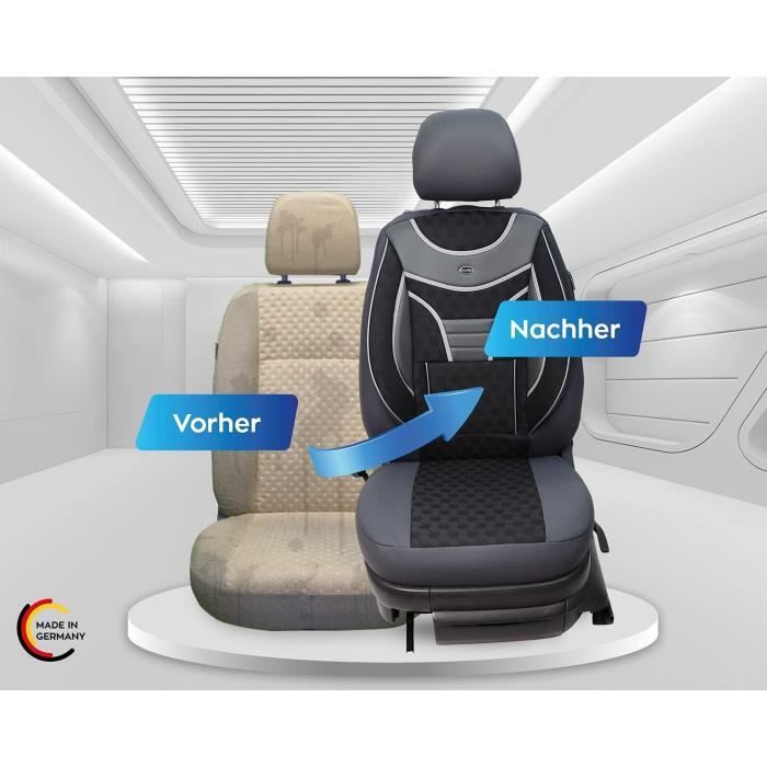 4 Pièces Housses De Sièges Voiture Avant Pour Dacia Lodgy Stepway 2017-2024 Et Dacia Logan 2008-2024 - Cuir Protection Sièges Auto
