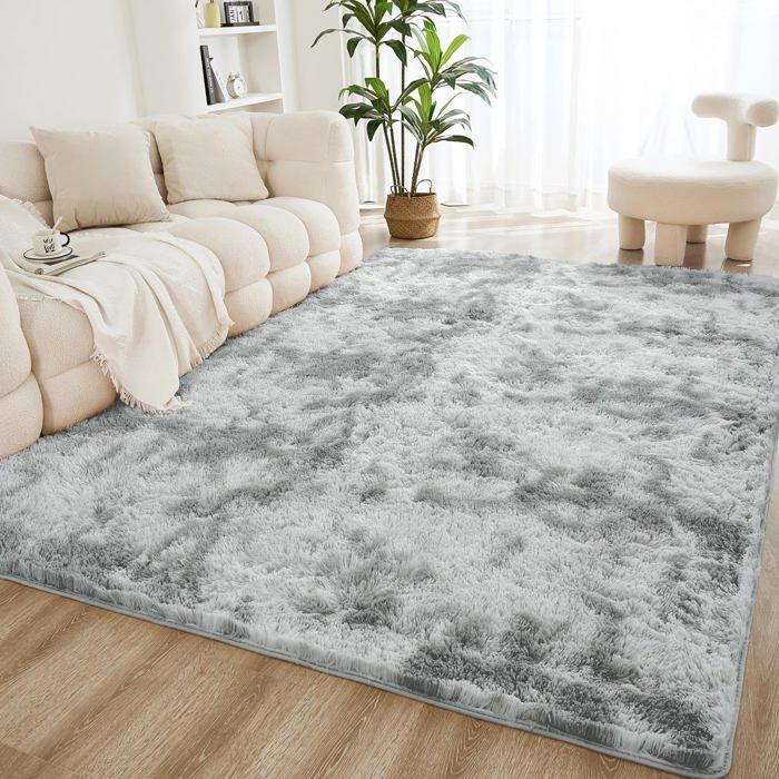 Tapis Salon Shaggy 160 X 230 Cm Descente De Lit Tapis Poils Longs Doux Pour Salon Chambre Canape Moelleux Chambre Blanc Cafe 85447356