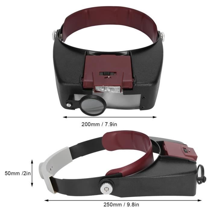 YOS-7358960778266-Loupe montée sur la tête Lampe LED 21 Combination Bandeau Loupe Loupe avec