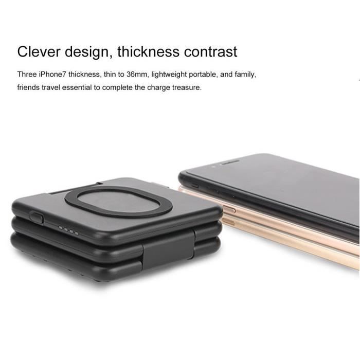 Slim Batterie Externe Induction Chargeur Portable sans Fil, 5000mAh USB-C  Qi Power Bank pour iPhone Samsung Galaxy Huawei Xiao[571] - Cdiscount  Téléphonie