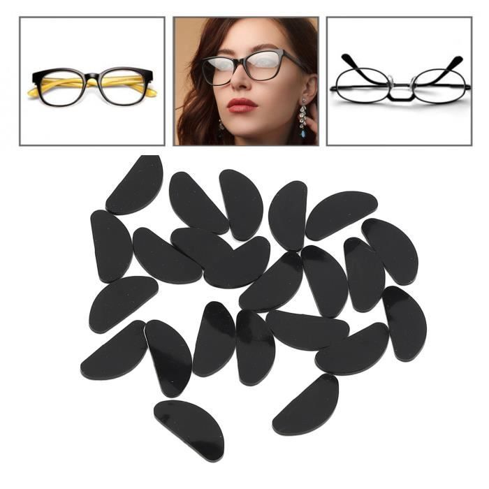 Pwshymi 20 Paires Plaquettes Nez Silicone Adhérent Antiglisse Confort