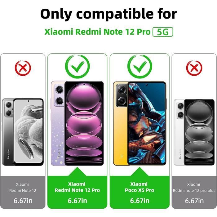 Pour Xiaomi Redmi Note 12 Pro 5G Global / Poco X5 Pro 5G 10 pièces