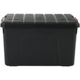IRIS OHYAMA Lot de 3 boites de rangement bricolage - Store It All - 60 L - Noir et rouge - 59 x 39,5 x 35,5 cm-5