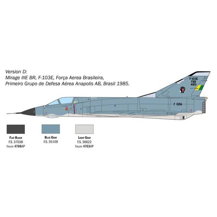 Maquette Italeri 1/48 Mirage III E – Kit Plastique Avion De Chasse Français