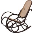 Rocking-chair fauteuil à bascule - Marron - Bois - Panneaux de particules - Design charmant-0